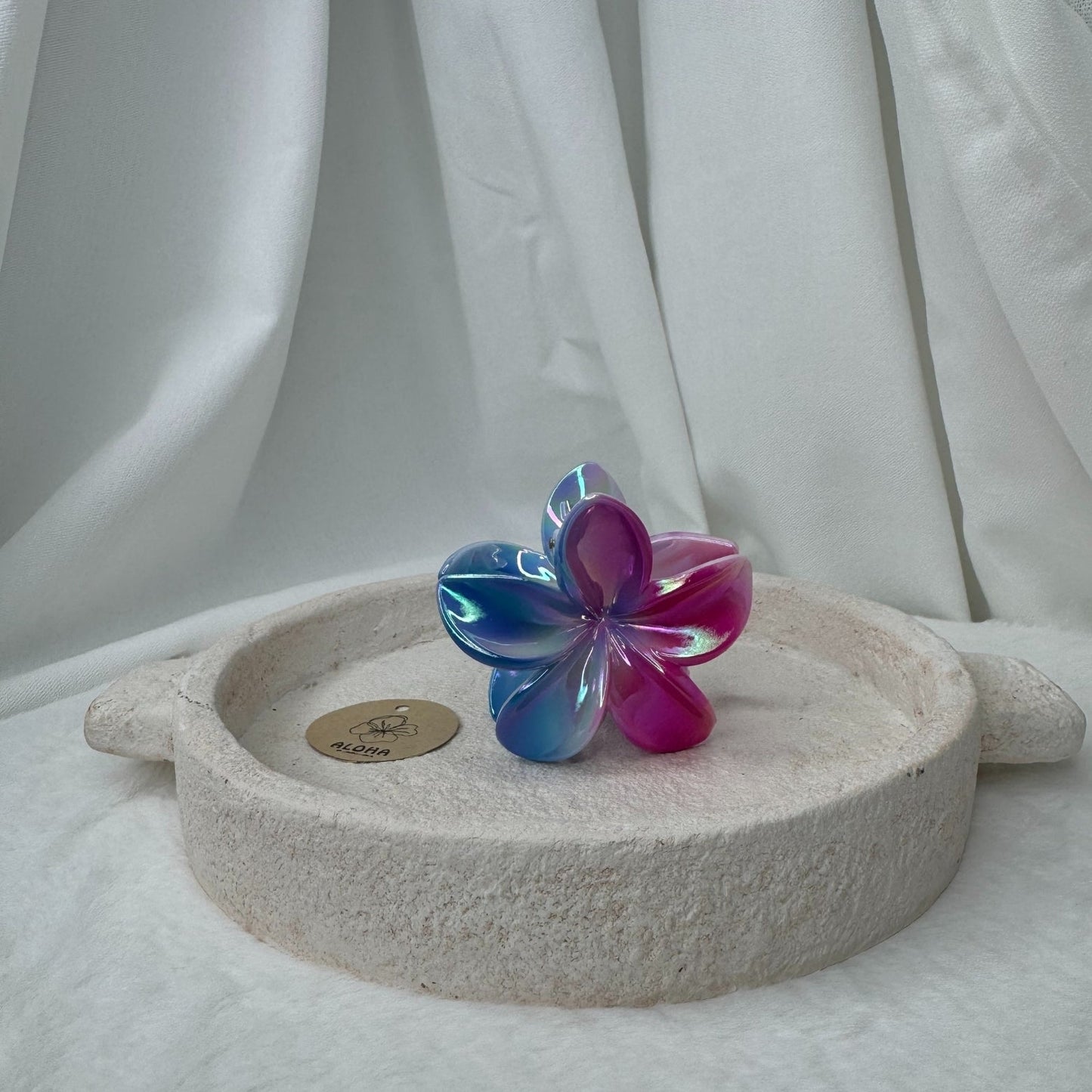 Pince fleurs brillante rose bleu