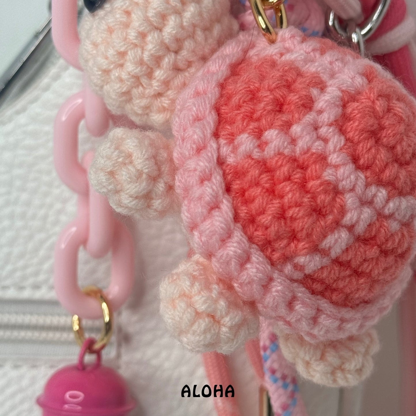 🐢 Gri-Gri de sac Tortue Rose 🍊✨