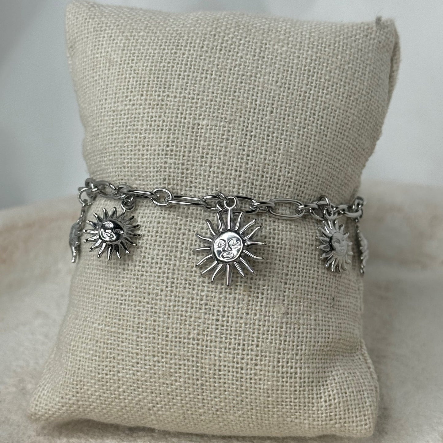 ☀️Bracelet soleil argenté☀️