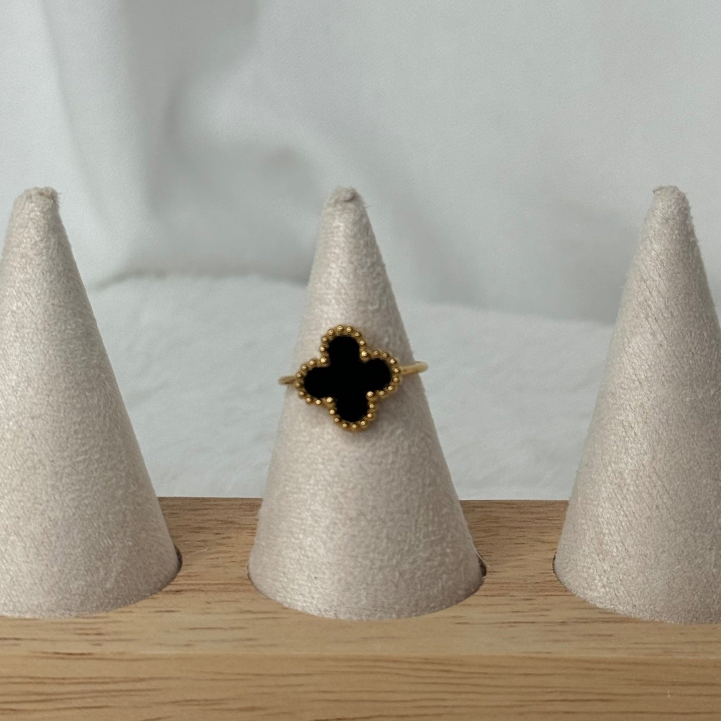 ✨ Bague Chance noir – Acier inoxydable💍🌟