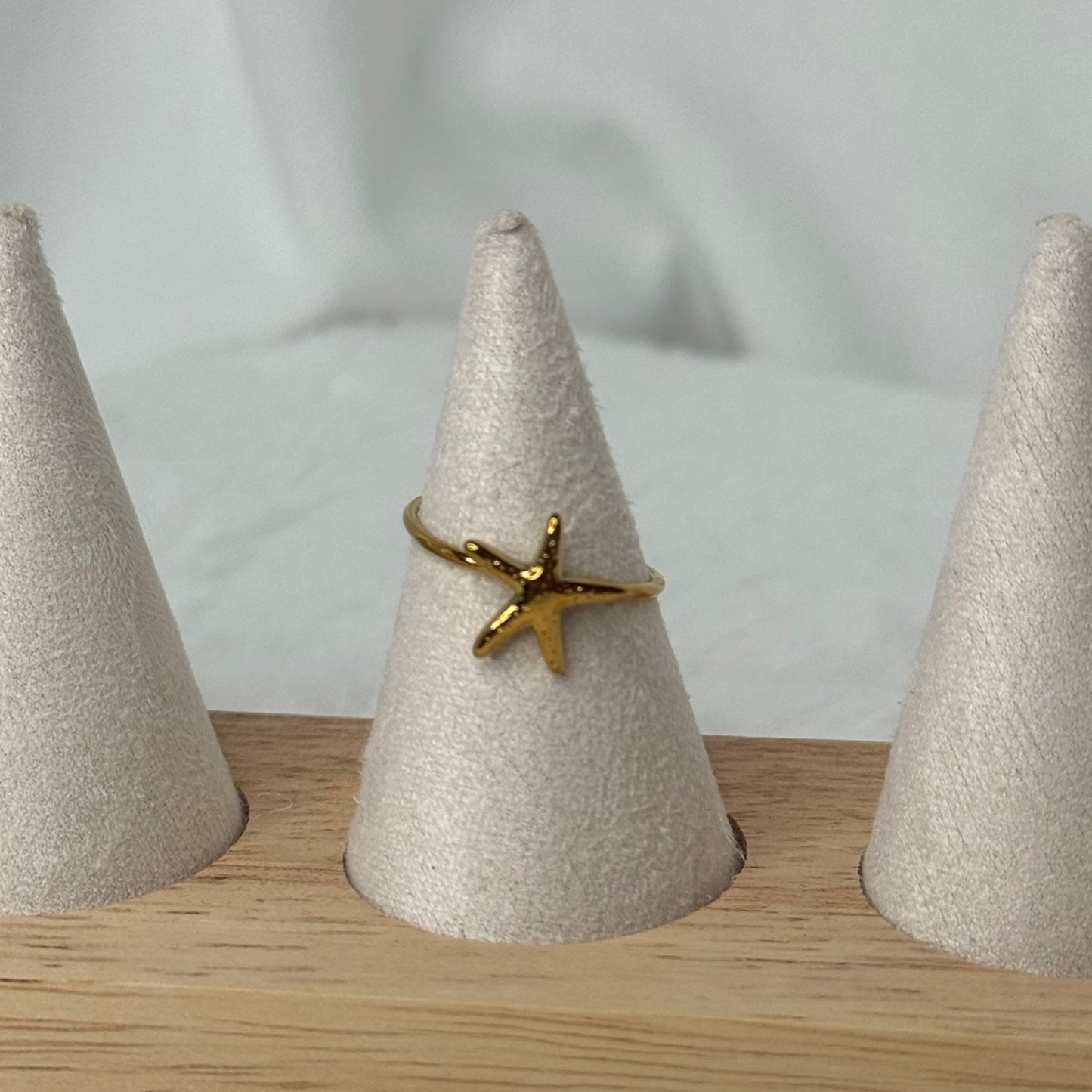 🌟 Bague Starfish – Acier inoxydable doré Aloha 🐚✨