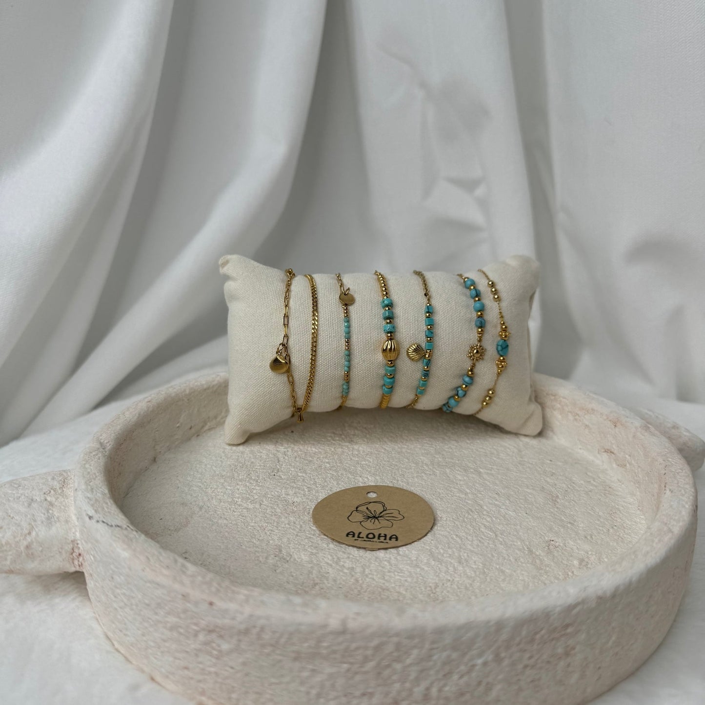 đ Set Bracelet Bleu â Vibes dâocĂ©an & ciel dâĂ©tĂ© đ