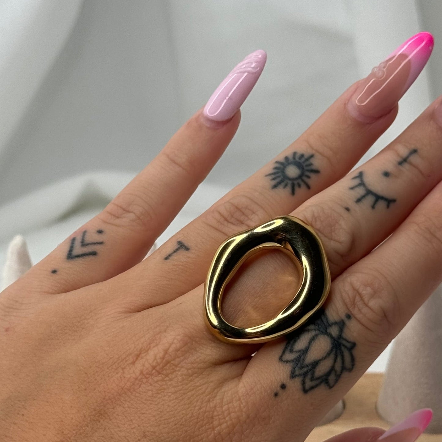 ✨ Bague Mykonos Doré – L’Élégance Méditerranéenne 🌞