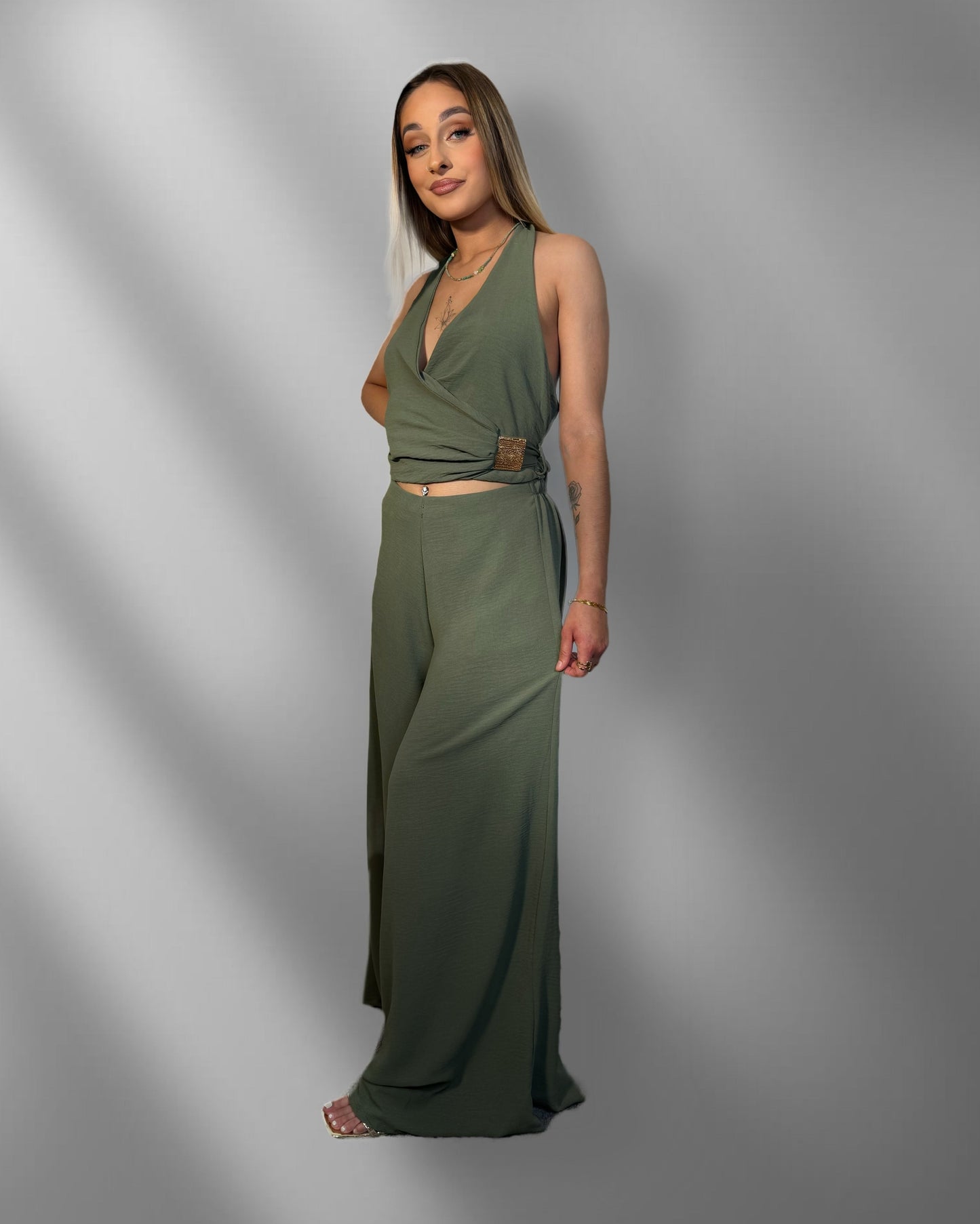 🌿 Ensemble Capri – Kaki Nature 🌿