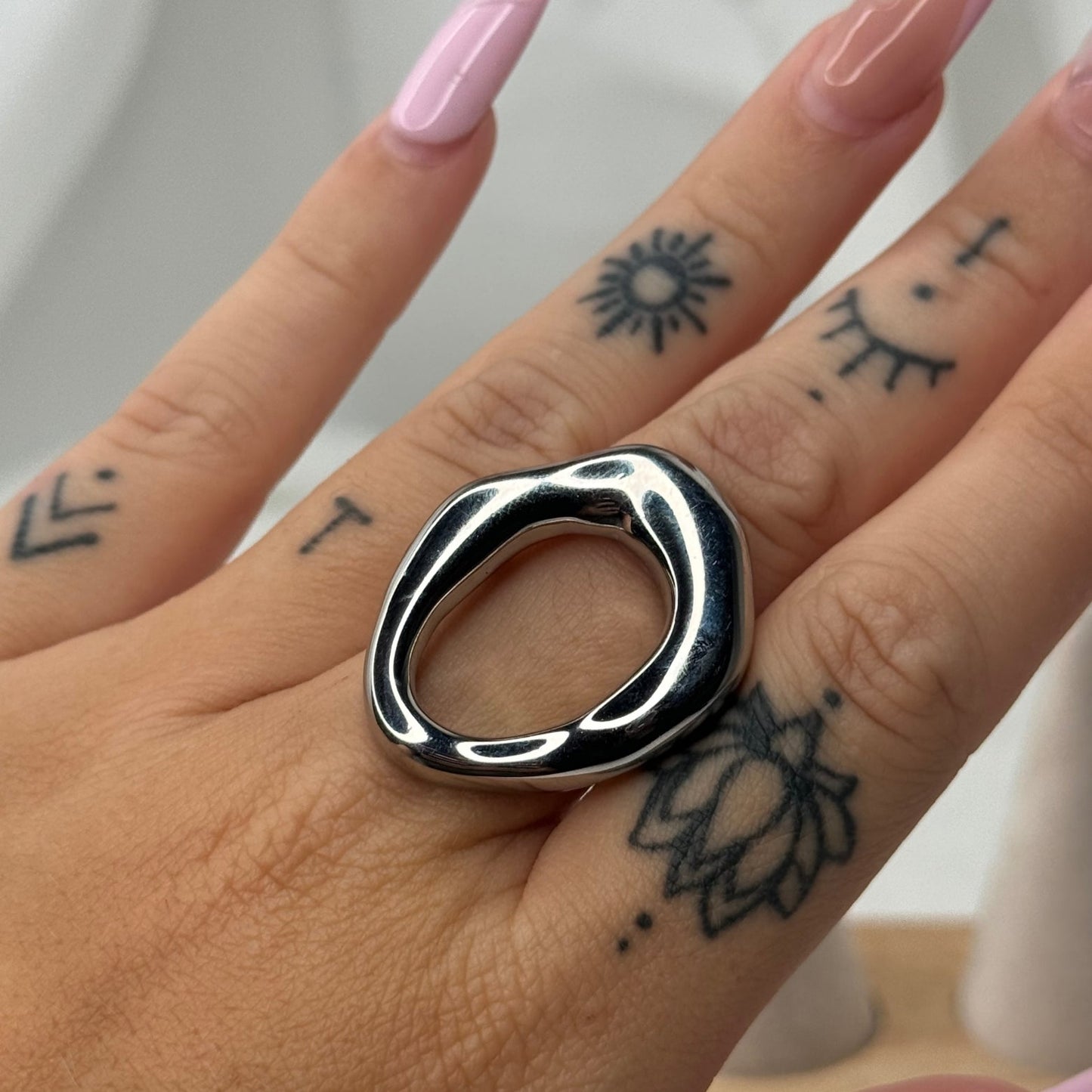 ✨ Bague Mykonos Argentée – Élégance et Raffinement Méditerranéen 🌊