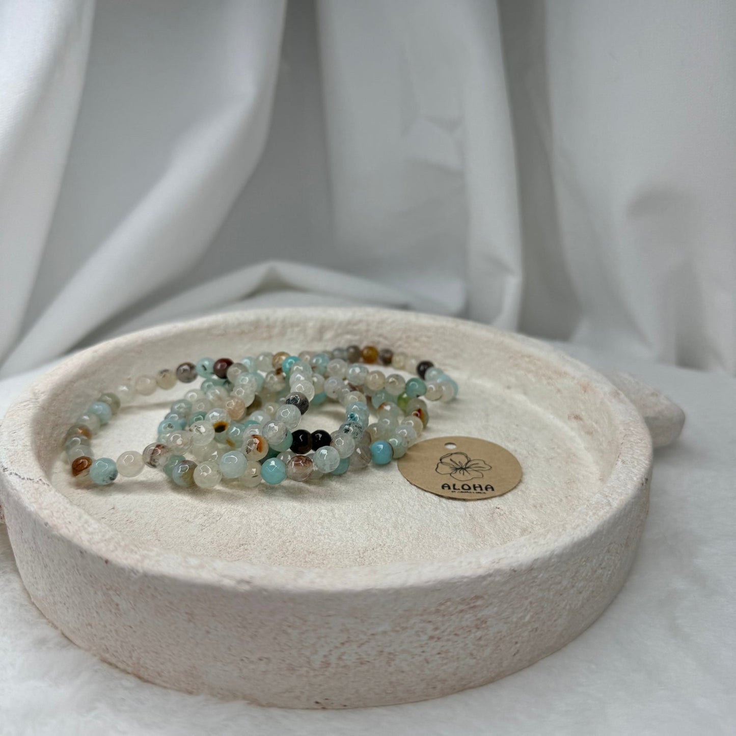 📿Bracelet pole pole degradé de mer et sable📿