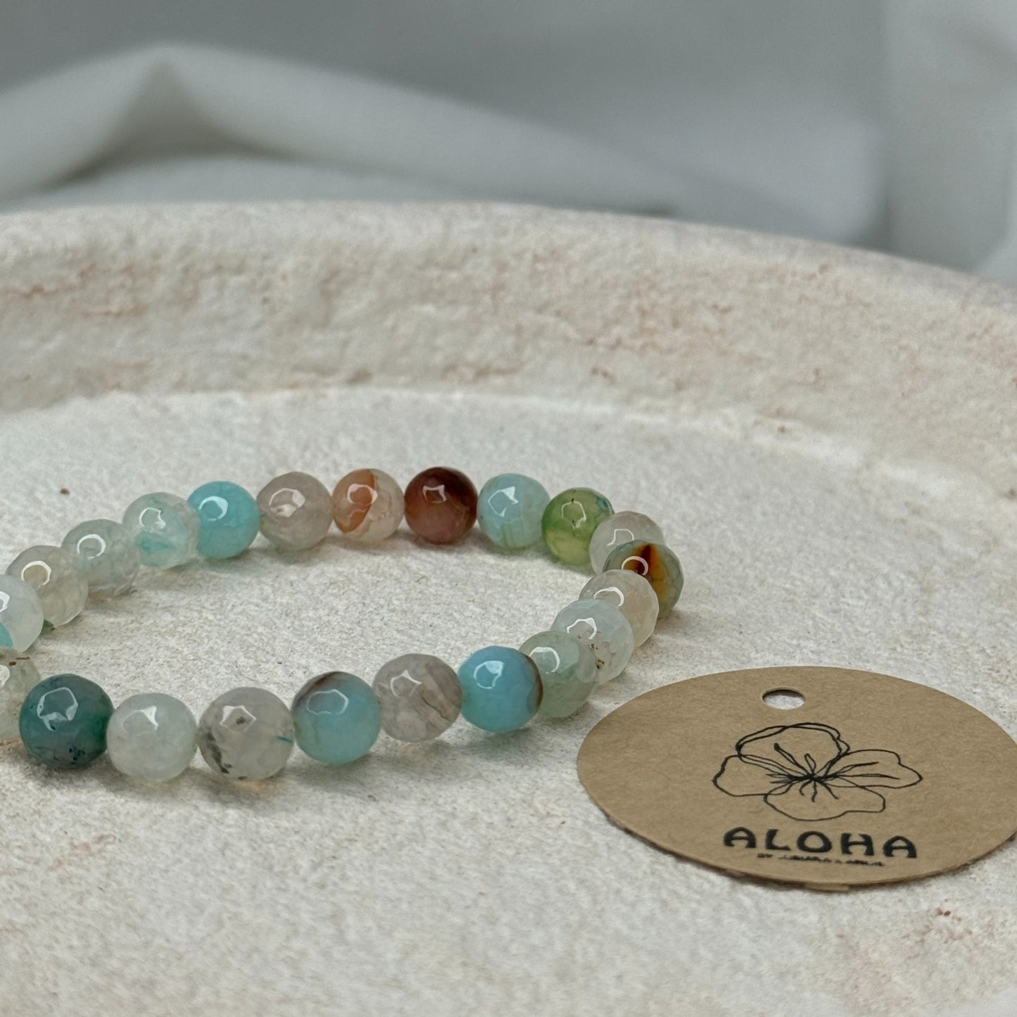 📿Bracelet pole pole degradé de mer et sable📿