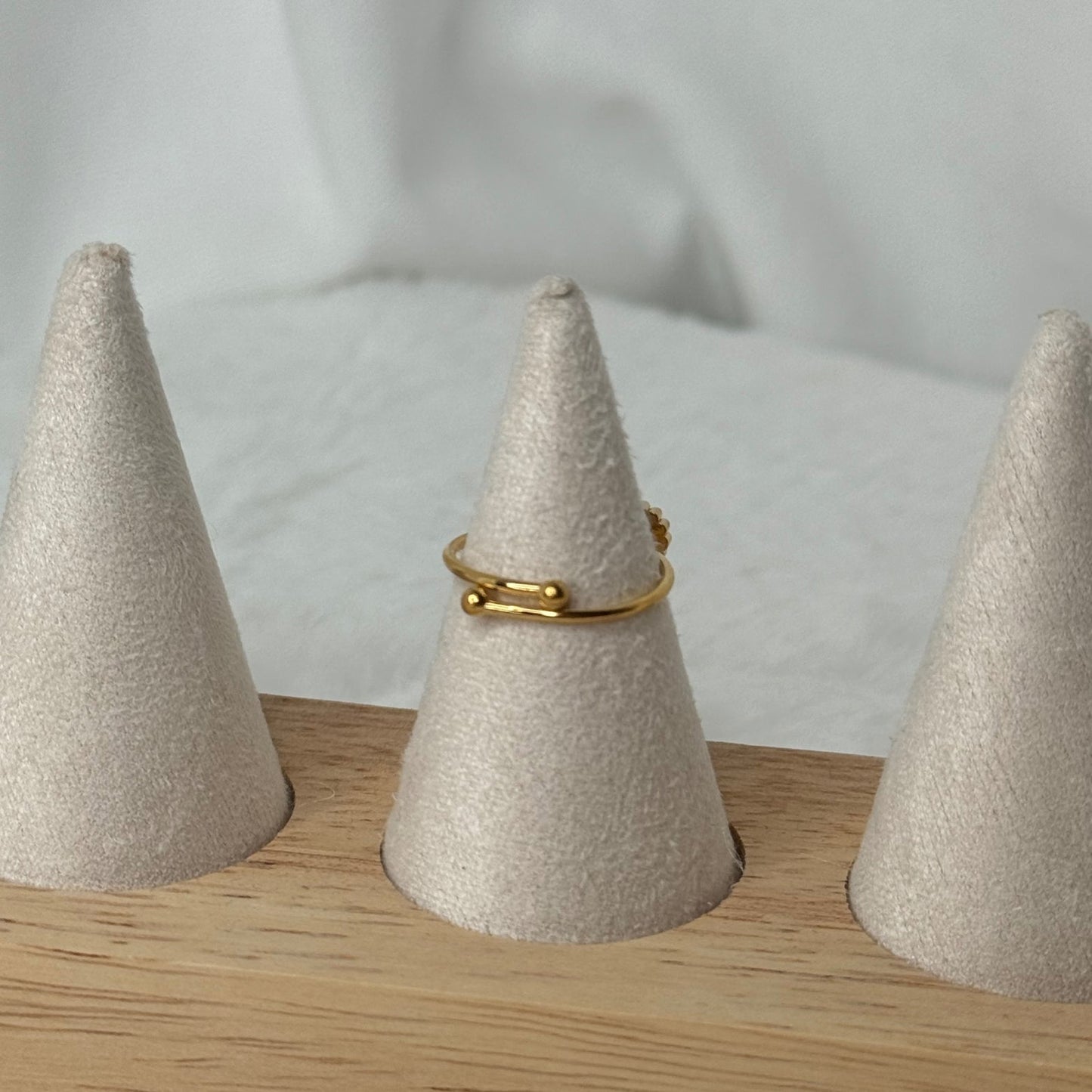 ✨ Bague Chance doré blanche– Acier inoxydable💍🌟