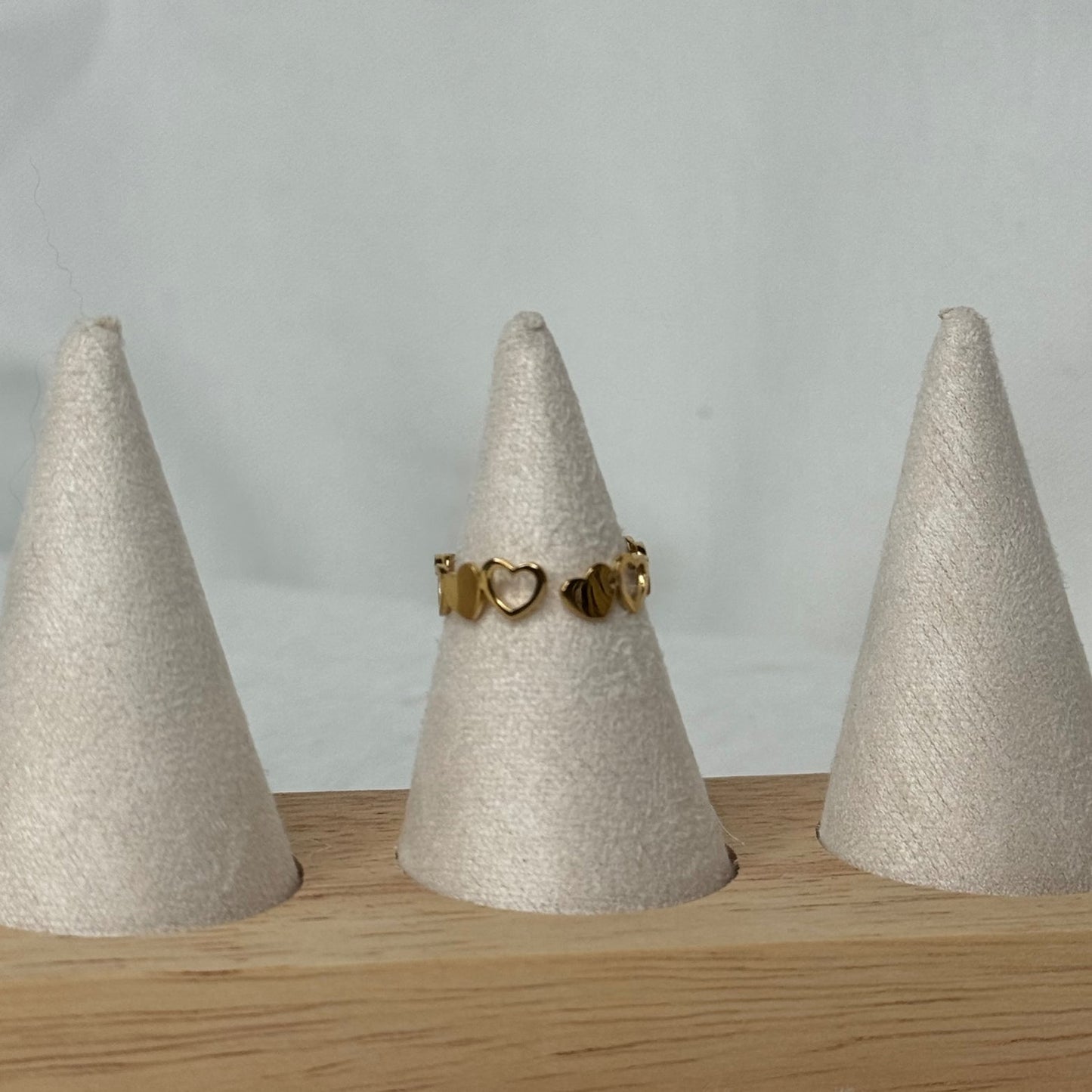 💖 Bague Cœur doré