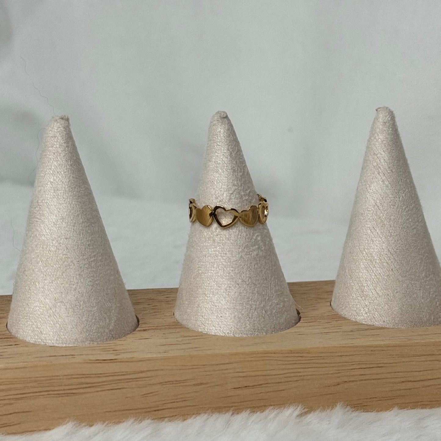 💖 Bague Cœur doré