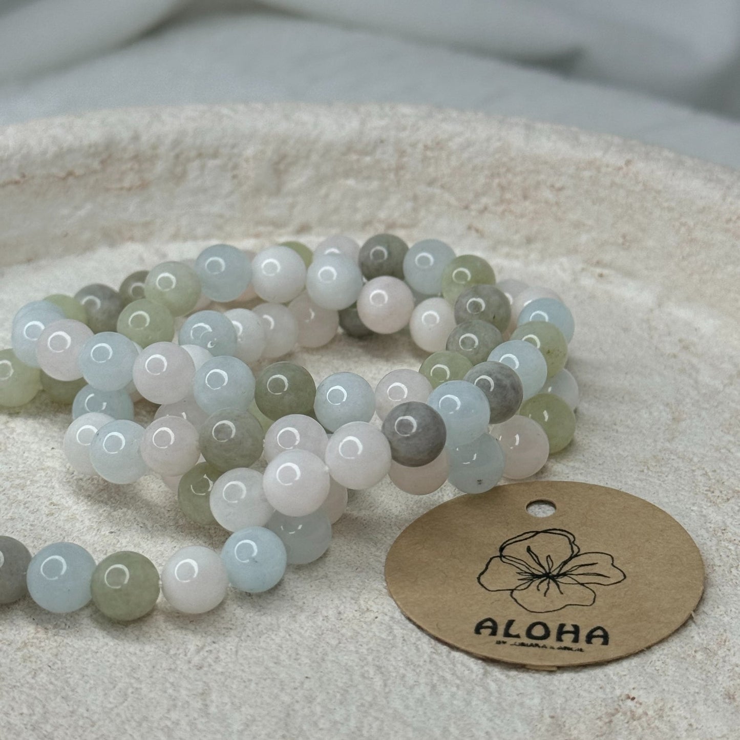 📿Bracelet pole pole vert d'eau📿