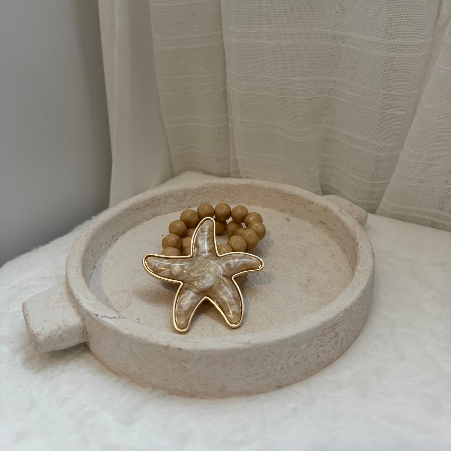 🌟 Bracelet Koh Tao Étoile de Mer BEIGE – Ambiance tropicale & esprit marin ✨ (Copie) (Copie)