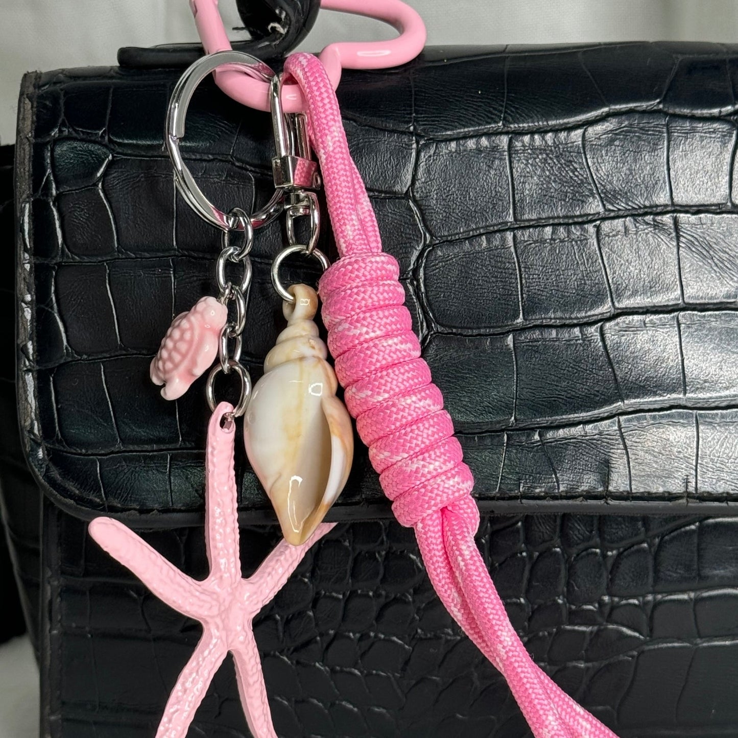 🌺 grigri étoile mer rose ⭐️