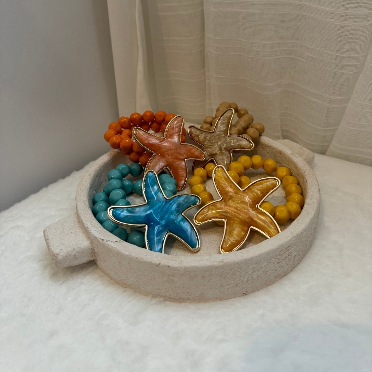 🌟 Bracelet Koh Tao Étoile de Mer BEIGE – Ambiance tropicale & esprit marin ✨ (Copie) (Copie)