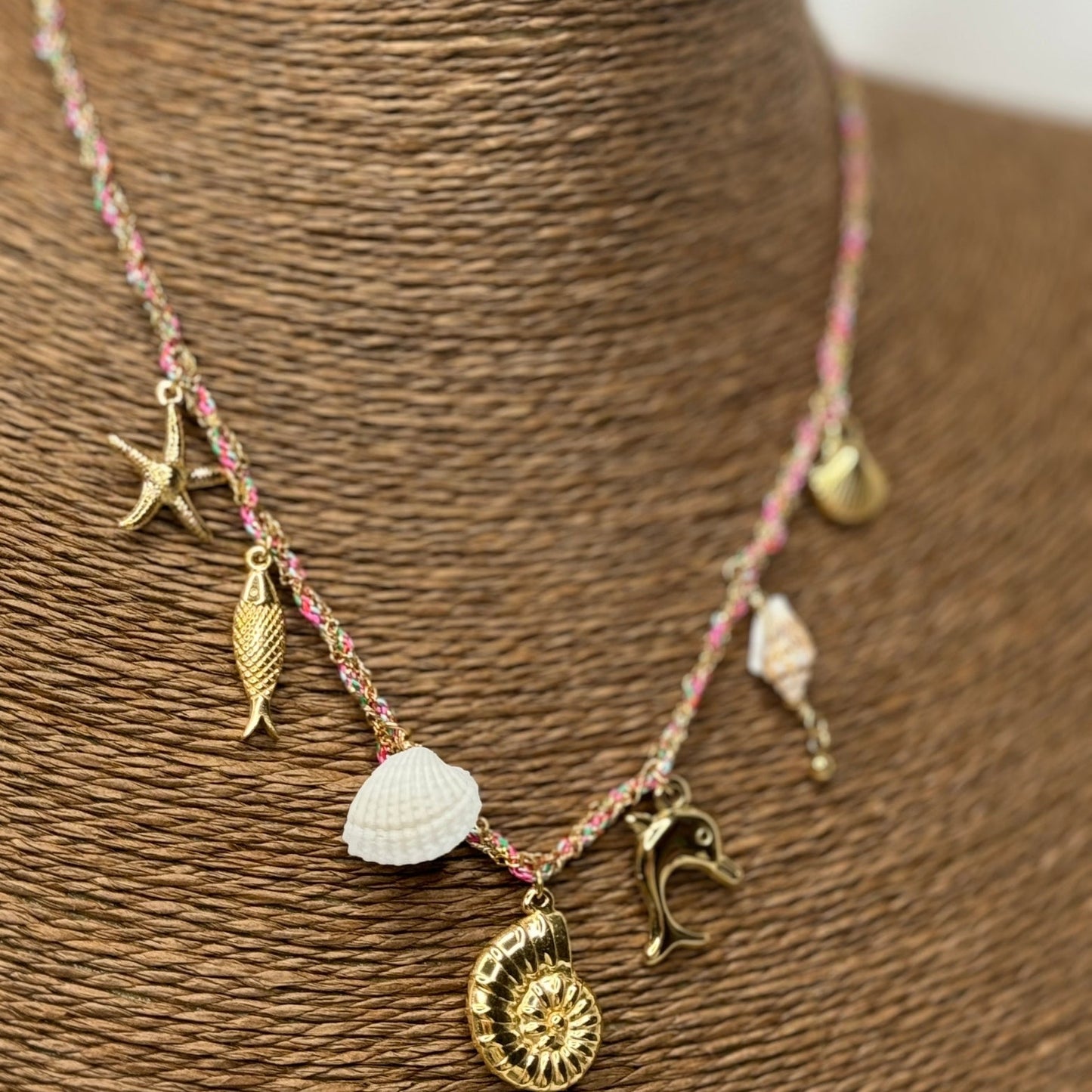 🐚 Collier Asante rose🌺✨