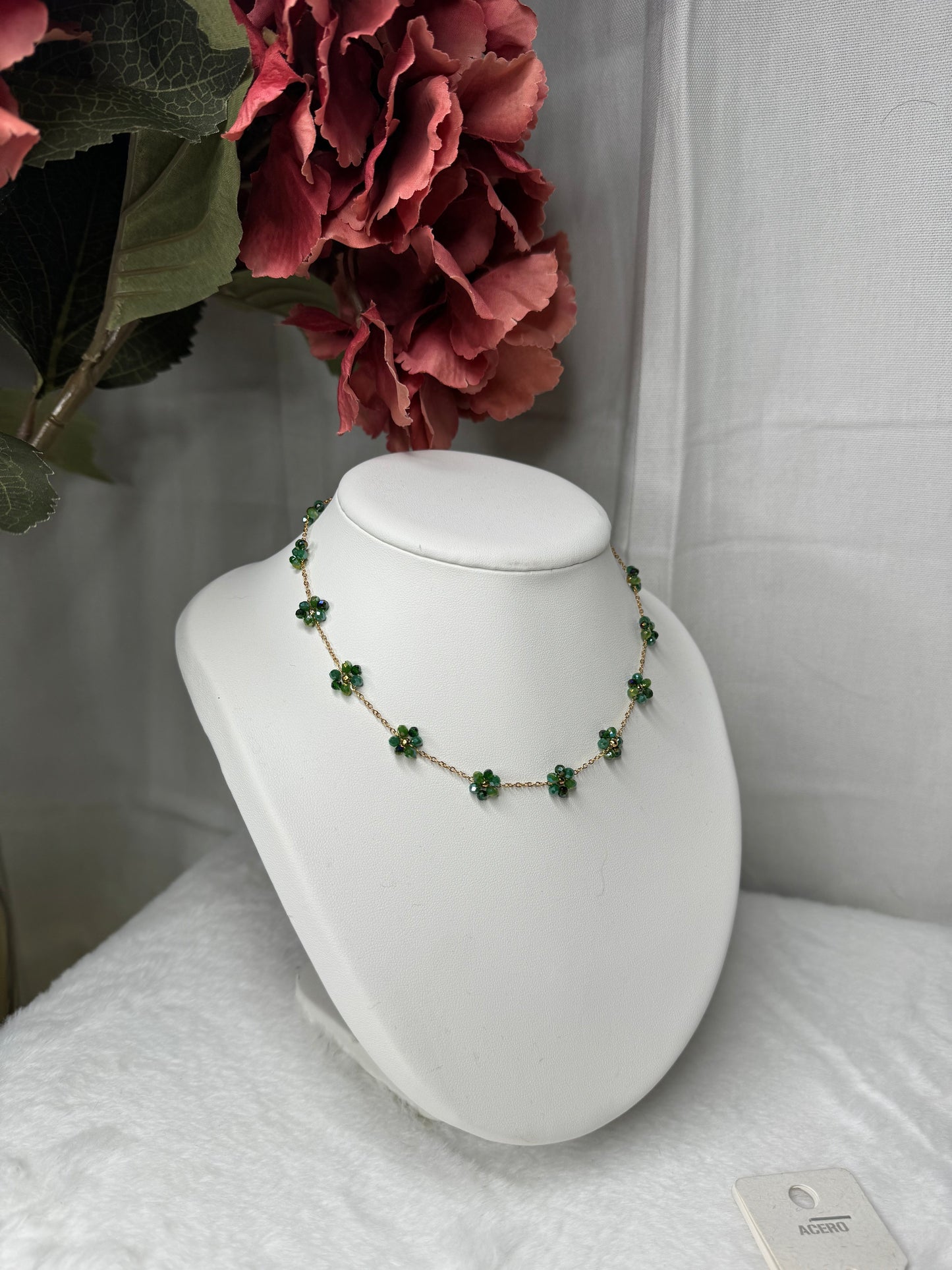 Collier peace vert 🌺