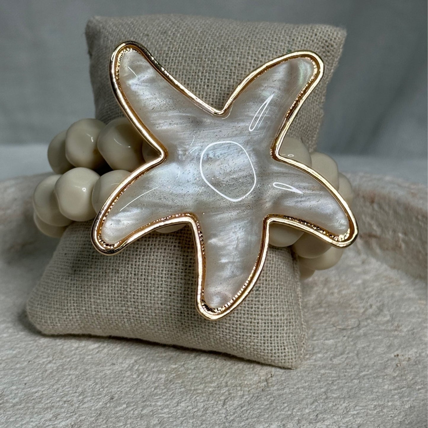🌟 Bracelet Koh Tao Étoile de Mer BLANC – Ambiance tropicale & esprit marin ✨
