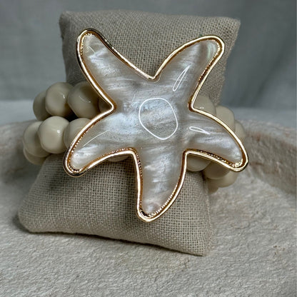 🌟 Bracelet Koh Tao Étoile de Mer BLANC – Ambiance tropicale & esprit marin ✨