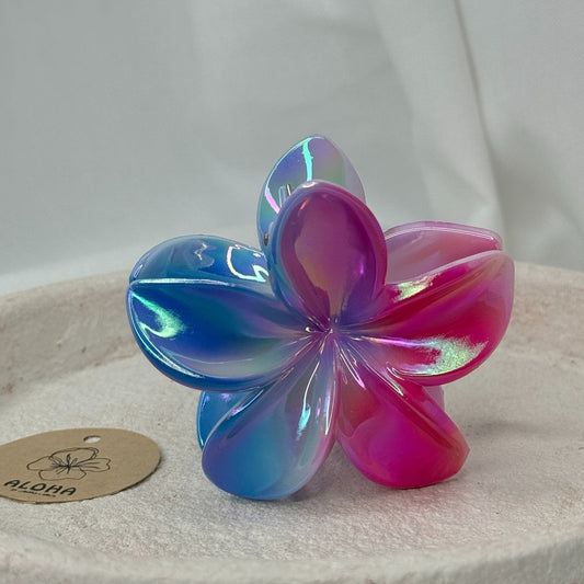 Pince fleurs brillante rose bleu