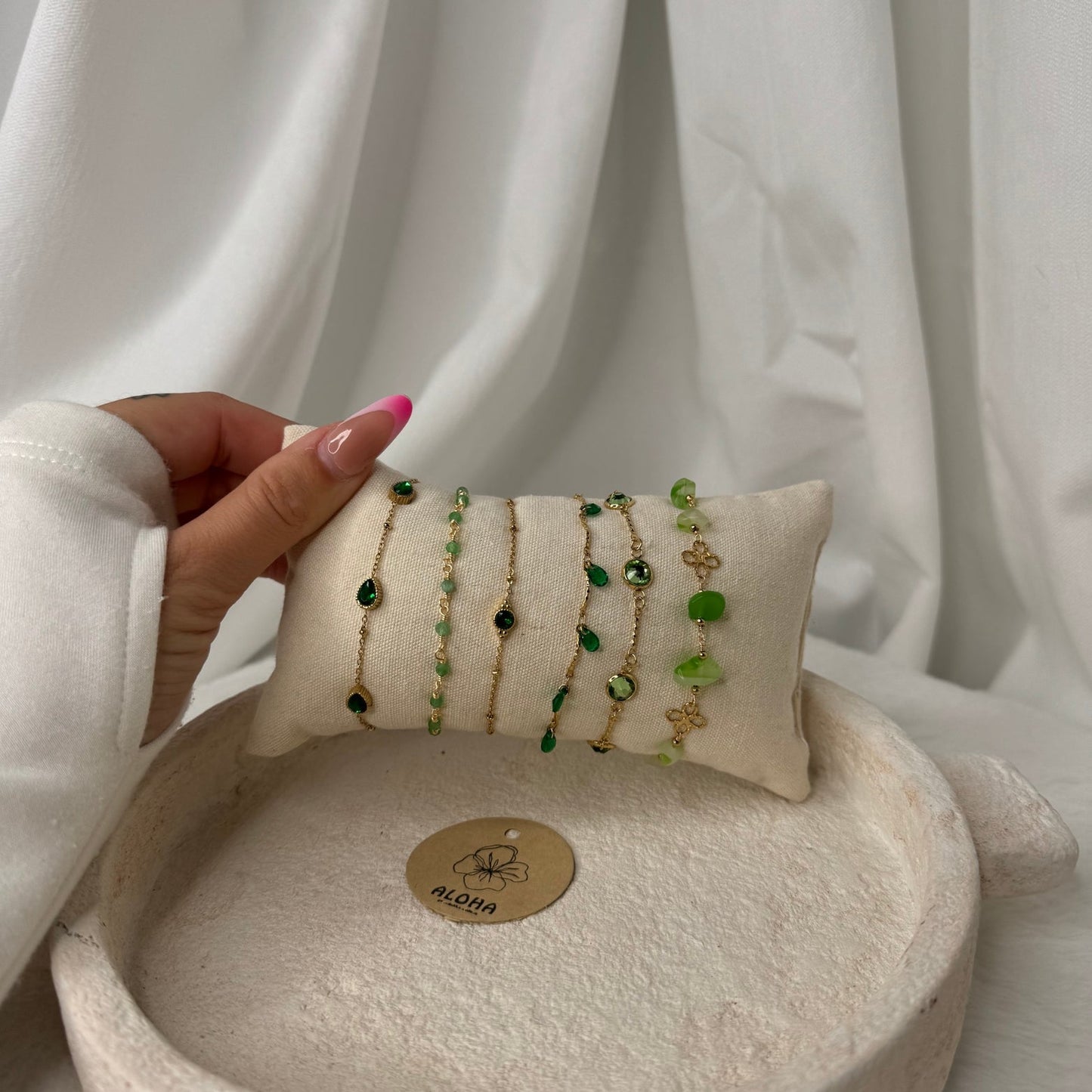 💚 Set Bracelet Vert – Fraîcheur, nature & vibes positives 🌿