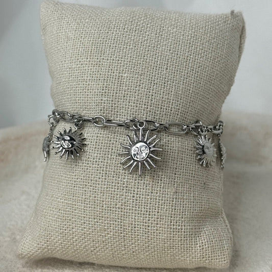☀️Bracelet soleil argenté☀️