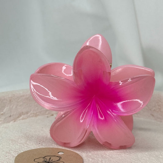 Pince fleur grande mat rose