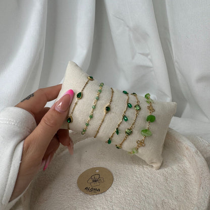 💚 Set Bracelet Vert – Fraîcheur, nature & vibes positives 🌿