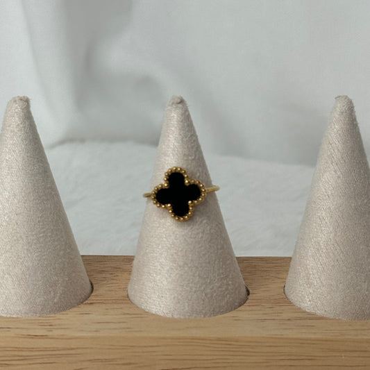 ✨ Bague Chance noir – Acier inoxydable💍🌟