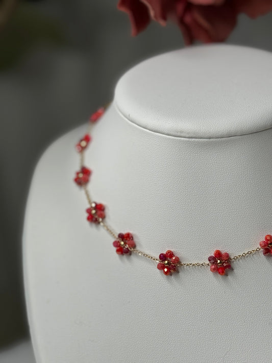 Collier peace rouge 🌺