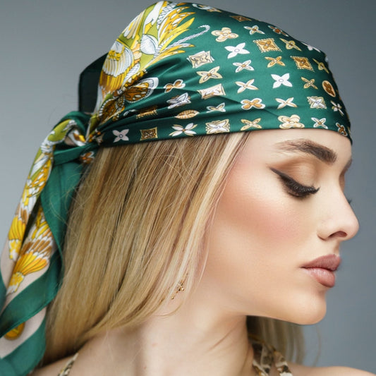 Foulard Dubaï – Green Hair Dream 💚🌴