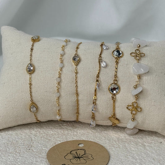 🤍 Set Bracelet Blanc – Pureté, lumière & chic minimaliste ✨
