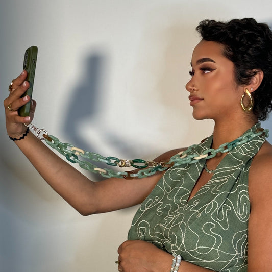💚 Collier Téléphone Y2K Vibes – VERT💚