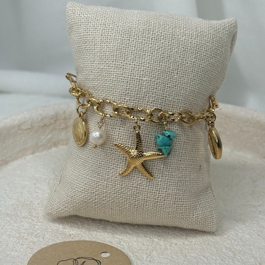🦋Bracelet charmes océan(bleu)🦋