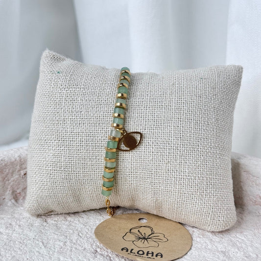 🌿 Chevillère Fidji Eyes Vert Clair 💫