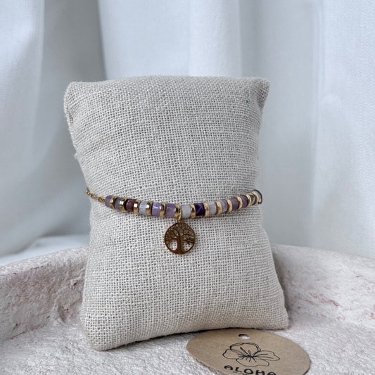 🌿 Chevillère Fidji Arbre Violet 💜💫