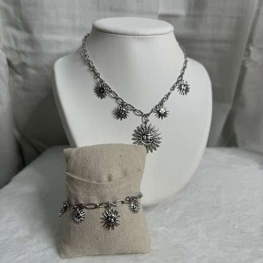 ☀️ Collier soleil – argenté ☀️