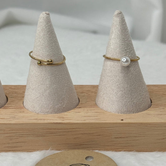 🌟 Bague Perle Dorée ✨