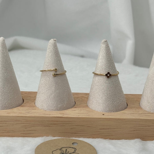 🍀 Bague Trèfle Doré ✨