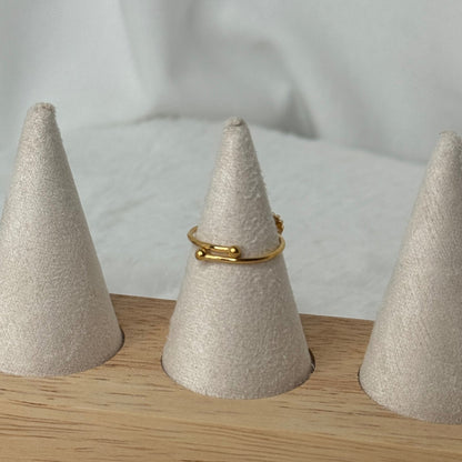 ✨ Bague Chance doré blanche– Acier inoxydable💍🌟