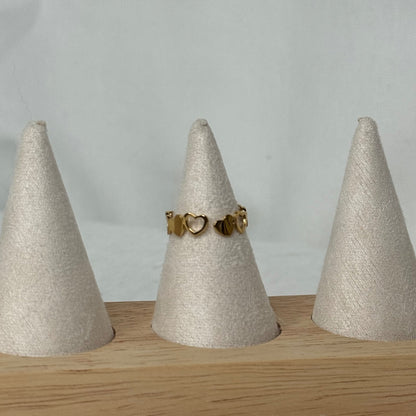 💖 Bague Cœur doré