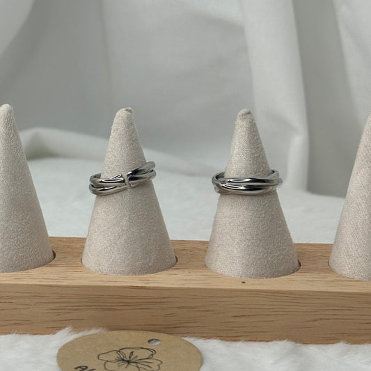 💍 Bague Triple Anneau Argentée ✨
