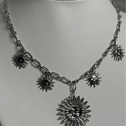 ☀️ Collier soleil – argenté ☀️