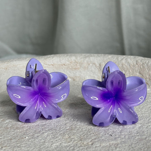 Pinces fleurs mini violette