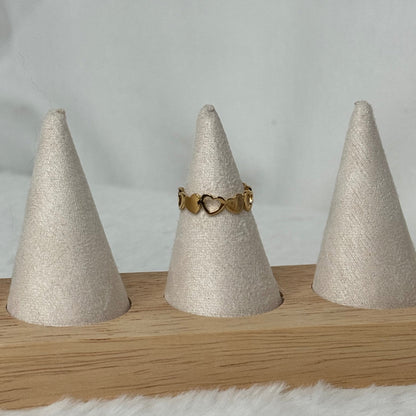 💖 Bague Cœur doré