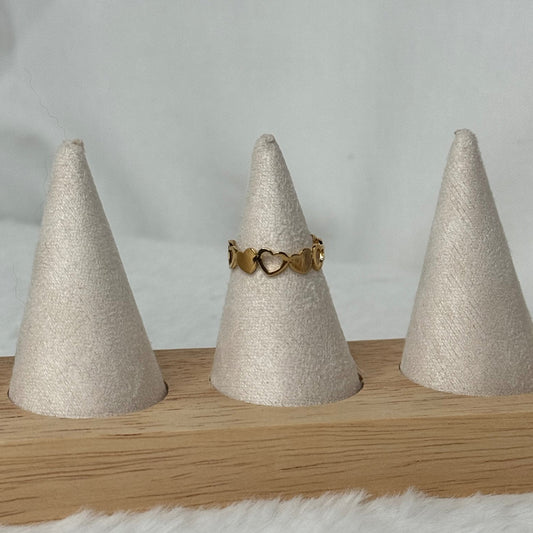 💖 Bague Cœur doré