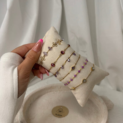 💜 Set Bracelet Mauve – Douceur, rêve & vibes apaisantes 🌙