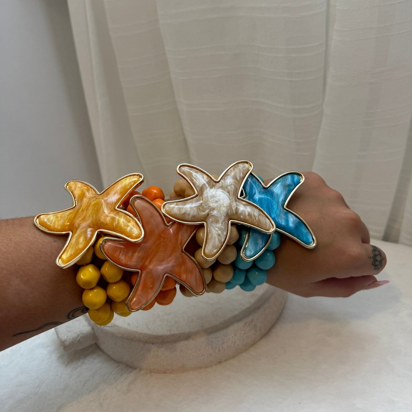 🌟 Bracelet Koh Tao Étoile de Mer BLEU – Ambiance tropicale & esprit marin ✨