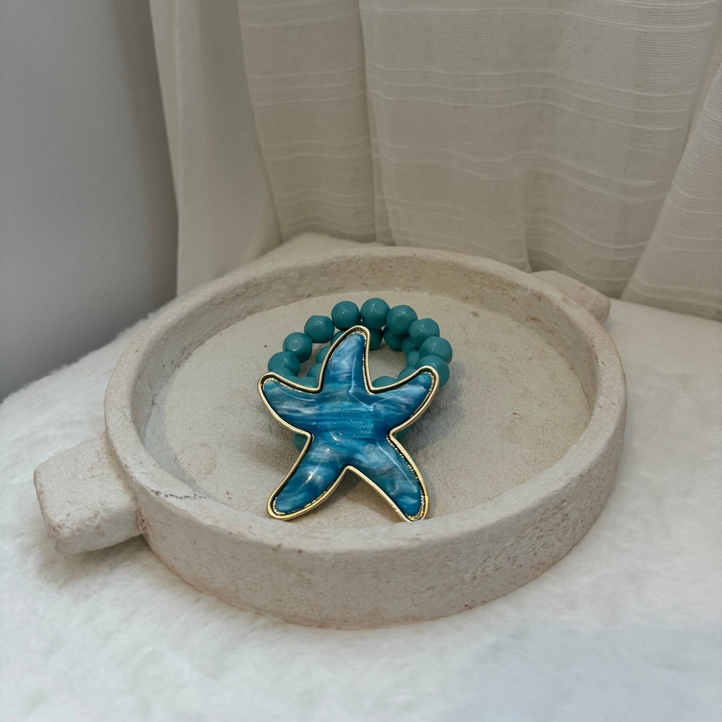 🌟 Bracelet Koh Tao Étoile de Mer BLEU – Ambiance tropicale & esprit marin ✨
