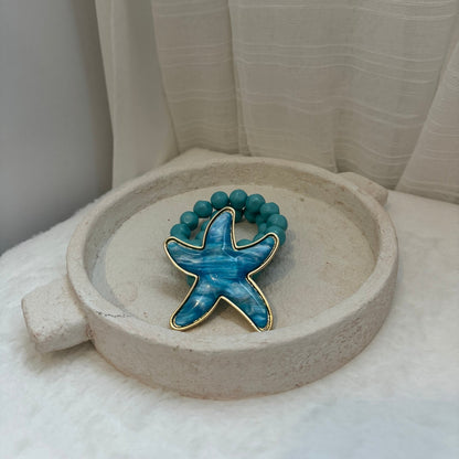 🌟 Bracelet Koh Tao Étoile de Mer BLEU – Ambiance tropicale & esprit marin ✨