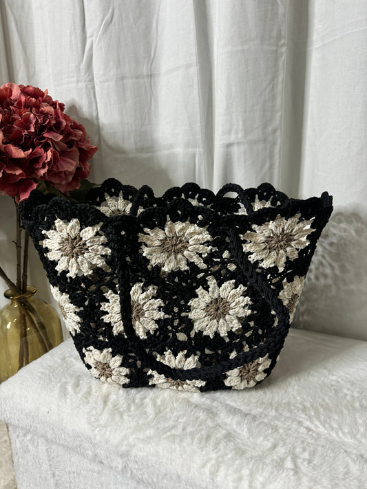 🌸 Panier à fleurs noir (40 x 40 cm) 🌼💫